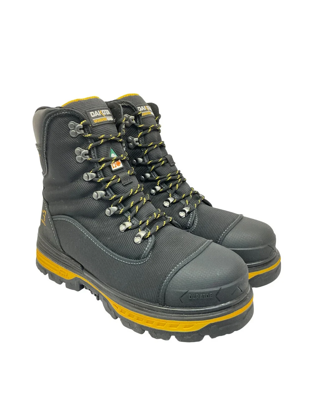 Dakota Men's Comp Toe Comp Plate 8560 Ballistic Nylon WP Work Boots Black 11M